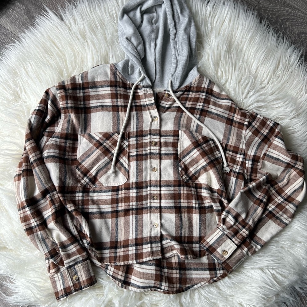Hooded Flannel Shirt
